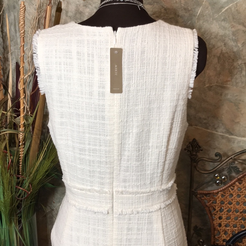 J.Crew 🌹  stunning creamy white tweed dress - Picture 15 of 16